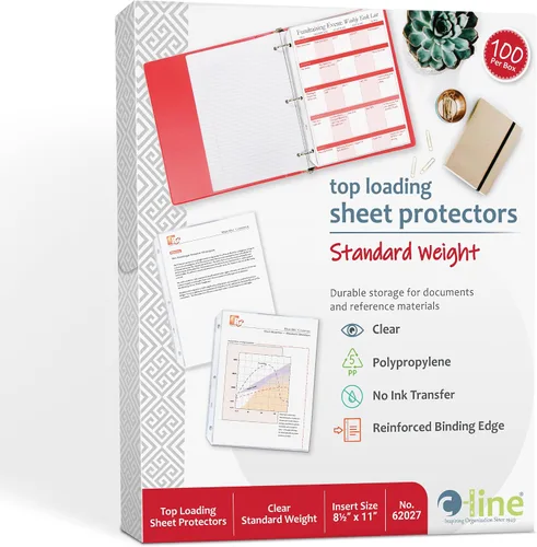 Miniatura 3 de C-Line, folios protectores finos, de poliéster, no resplandecientes, para papeles, tamaño estándar, 8.5 x 11 pulgadas, Transparente Claro