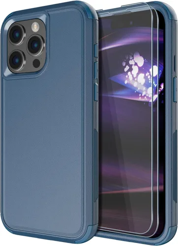 Miniatura 9 de Diverbox Funda para iPhone 15 Plus [a prueba de golpes] [a prueba de caídas] [protector de pantalla de vidrio templado], funda de protección