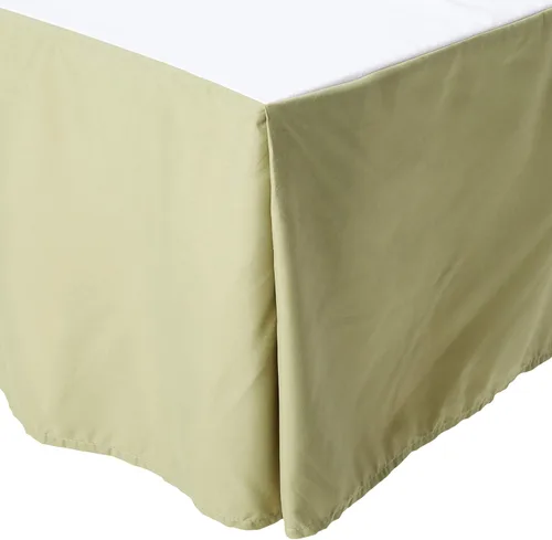Miniatura 26 de Southshore Fine Linens VILANO Springs faldón para cama plisada, 15 pulgadas, Microfibra, Blanco brillante, gemelo
