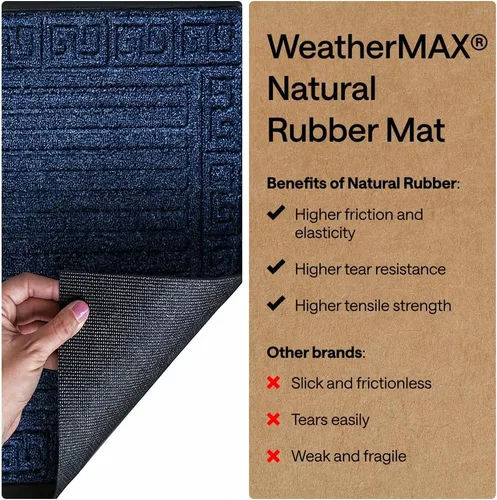 Miniatura 6 de Gorilla Grip - Tapete WeatherMax impermeable, 72 x 24 pulgadas, goma natural, resistente a las manchas y a la decoloración, para interiores y Cayos