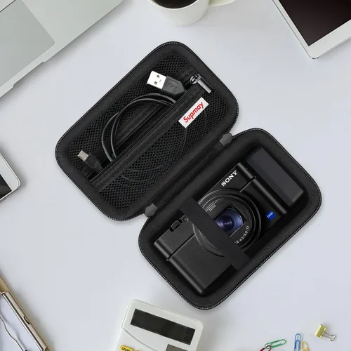 Miniatura 7 de Funda de transporte para cámara compacta Sony RX100 VII/ RX100 VI/ RX100 V/ RX100 IV/ RX100 III Premium Compact Camera, bolsa de viaje con bolsillo