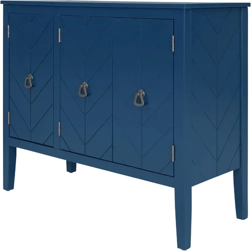 Miniatura 7 de VilroCaz Armario de almacenamiento multifuncional, gabinete de almacenamiento de madera para bufé, sofá, mesa, mesa auxiliar con estante ajustable