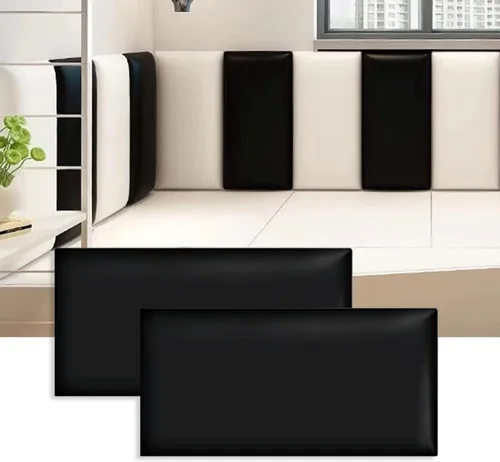 Acolchado de Pared 3D Anticolisión para Niños, Paneles de Pared Tapizados Despegar y Pegar, Cabecero Queen, Pegatinas de Pared de Protección Gris