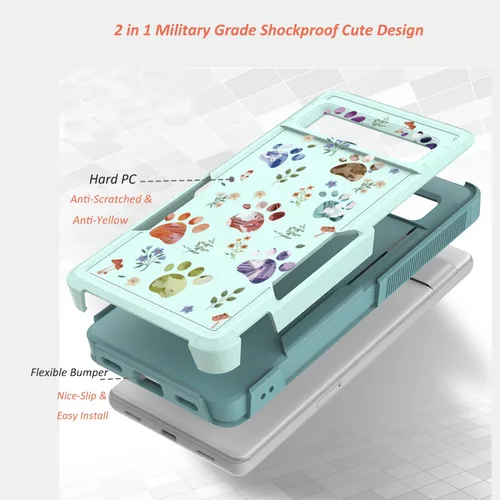 Miniatura 5 de Funda para Google Pixel 7a 5G: diseño floral de flores lindas para niñas y mujeres, ajuste delgado con funda de silicona TPU suave para teléfono