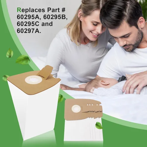 Miniatura 6 de Paquete de 9 bolsas de vacío MM de repuesto para bolsas de vacío Eureka Mighty Mite, Eureka Mighty Mite serie 3670 y 3680, sustituye a la pieza #