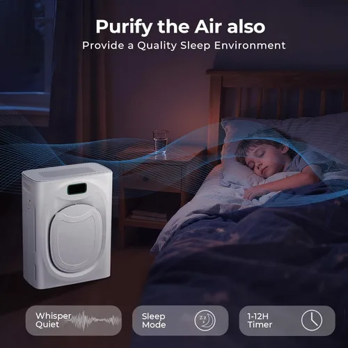 Miniatura 6 de VENTISOL Purificadores de aire para mascotas para el hogar, habitación grande de hasta 2500 pies cuadrados, purificador de aire para dormitorio