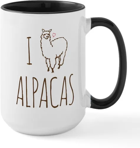 Miniatura 28 de CafePress Alpaca For Christmas Large Mug 15 oz (444 ml) Ceramic Coffee Mug