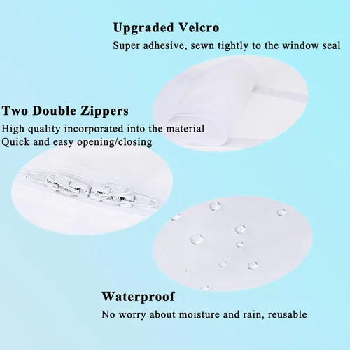 Miniatura 2 de Kit de sellado de ventana de 3M para aire acondicionado portátil, kit de ventilación de ventana con efecto de sellado 100%, fácil instalación, apto
