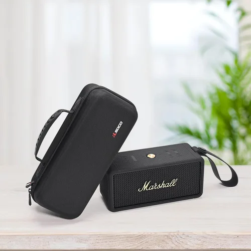 Miniatura 7 de RLSOCO Funda rígida para altavoz Bluetooth portátil Marshall Middleton II/Middleton Diseño compacto con cremallera YKK y protección contra Funda