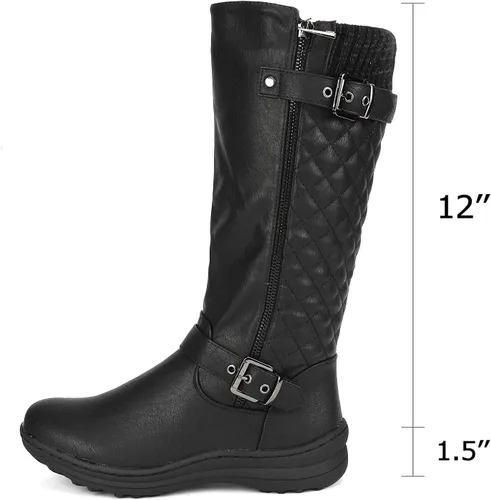 Miniatura 6 de DREAM PAIRS - Botas altas de piel sintética para mujer