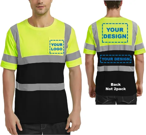 Miniatura 12 de BeautyWill Camisa de seguridad con logotipo personalizado Hi Vis Class2 Camisa reflectante de alta visibilidad con bolsillo Camisa de trabajo