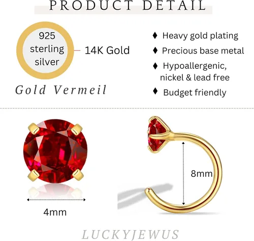 Miniatura 29 de 925 Sterling Silver Small Huggie Half Hoop Earrings for Women