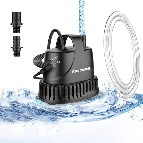 Bomba de agua sumergible de 200 GPH, bomba de fuente de agua de 10 W, bomba de acuario, bomba de agua de 750 L/H con cable de alimentación de 7 pies