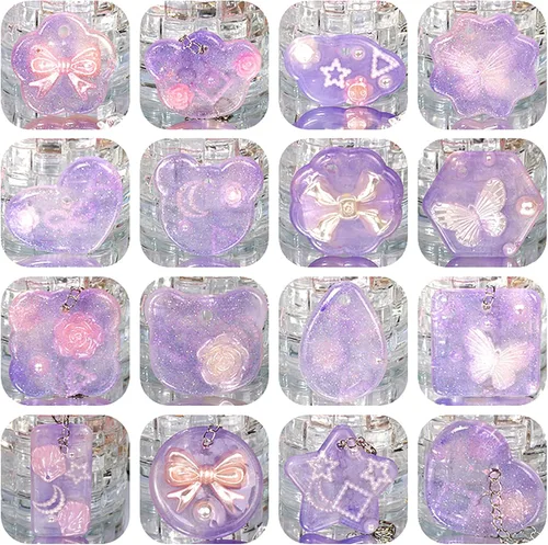 Miniatura 2 de Paquete de 16 moldes para colgantes, moldes rectangulares para aretes, moldes de silicona de fundición de resina para decoración del hogar