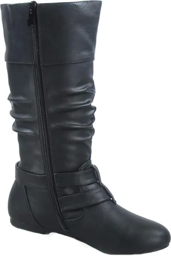 Miniatura 3 de Forever Sonny-54 - Botas de equitación para mujer con hebilla y puntera redonda