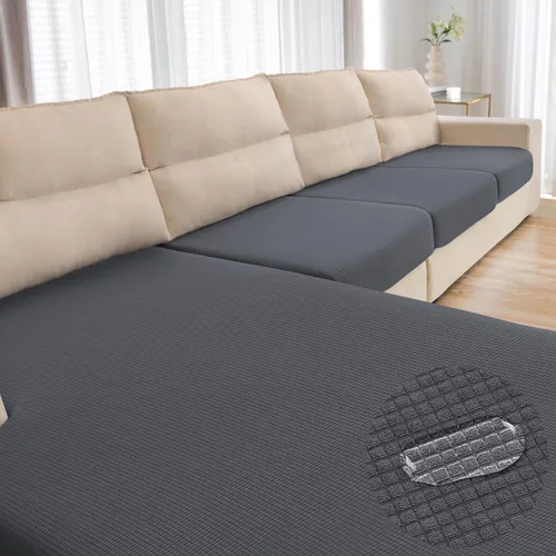 Miniatura 29 de Funda repelente al agua para cojín de sillón, funda elástica para respaldo individual de sofá seccional, funda para sofá en forma de L para mascotas