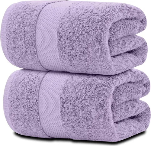 Miniatura 17 de White Classic Toallas de baño suaves de lujo, de algodón de 21.16 oz/m², extra grandes, 35 x 70 pulgadas, altamente absorbentes y de secado rápido