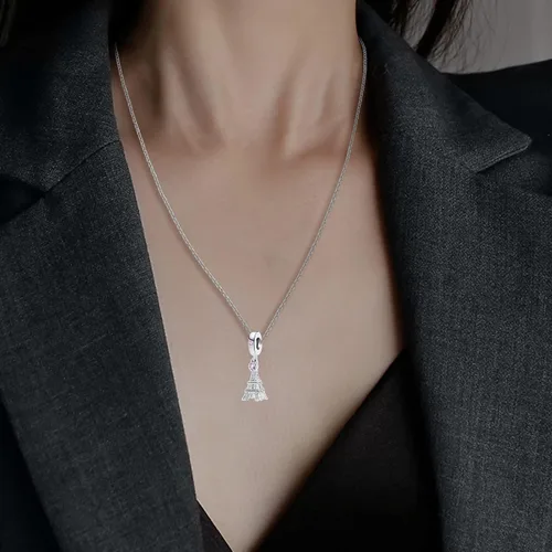 Miniatura 5 de NanMuc Abalorios para pasaporte de la Torre Eiffel para vacaciones, con diseño de globo de avión, taza de café, maleta, compatible con pulsera