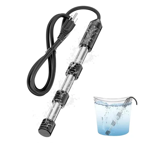 Miniatura 16 de Calentador de agua de inmersión eléctrico portátil de 1500 W, totalmente sumergible, fabricado con acero inoxidable 304 y cubierta de silicona