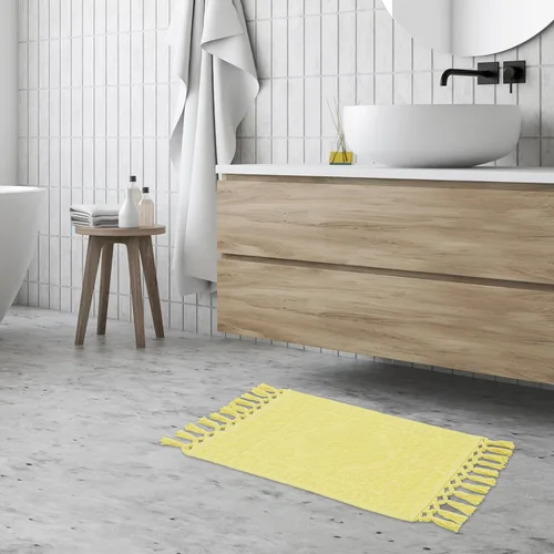 Miniatura 70 de French Connection Nellore Alfombras de Baño, Tapetes de Baño Tejidos y con Cuentas, Tapetes de Baño Duraderos y Gruesos para Baño y Alfombras