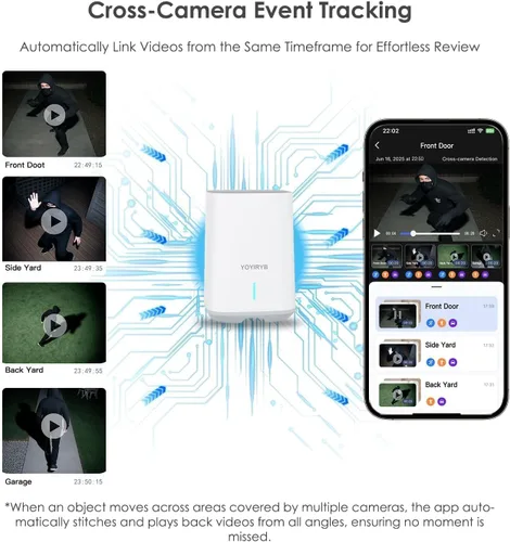 Miniatura 8 de Cámaras de seguridad YOYIRYB inalámbricas para exteriores, sin suscripción, sistema de cámaras de seguridad para el hogar con alimentación solar 4K