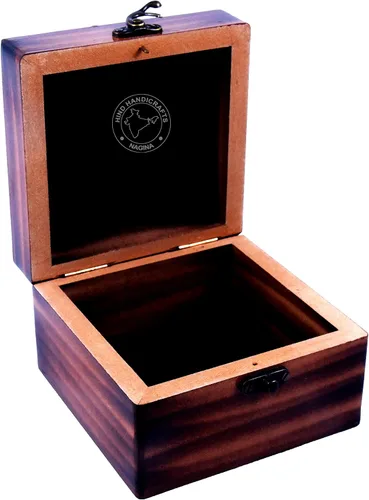 Miniatura 28 de Urna de madera antigua hecha a mano con grabado del árbol de la vida tallada a mano para mujeres y hombres, joyas Acentos de decoración del hogar