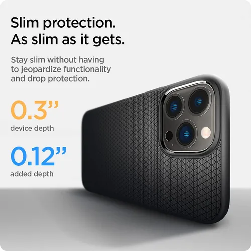 Miniatura 5 de Spigen Liquid Air - Funda diseñada para iPhone 13 Pro Max (2021), color negro mate