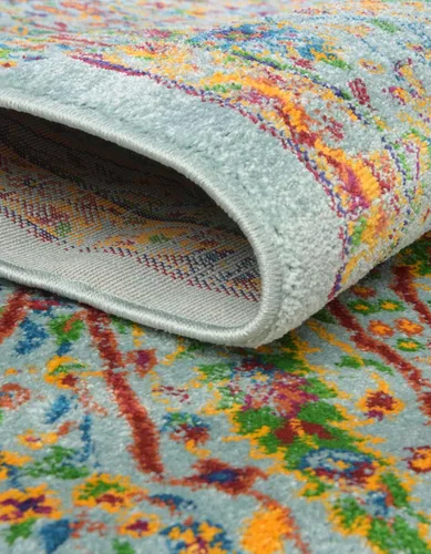 Miniatura 6 de Unique Loom Calypso Collection - Alfombra rectangular de 2 x 3 pies, color aguamarina y azul marino