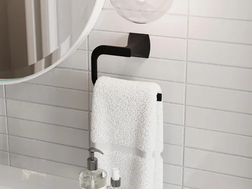 Miniatura 4 de Pfister Bruxie BTBBIE3B - Juego de accesorios de baño de 3 piezas con toallero, anillo de toalla y soporte para papel higiénico, montaje en pared