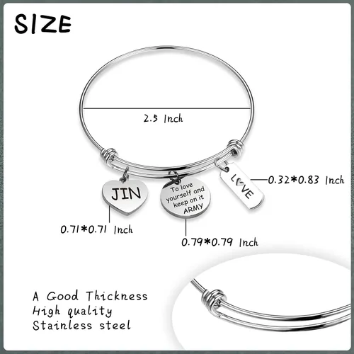 Miniatura 5 de Bangtan - Pulsera de regalo para niños Kpop Bangtan, pulsera de amor a ti mismo, pulsera de Bangtan para niños, regalo de grupo Kpop para fanáticos