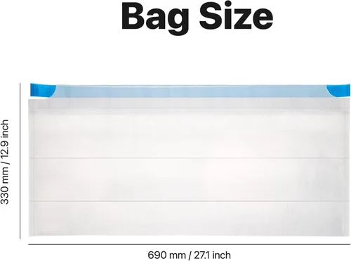 Miniatura 5 de Bolsas de basura reemplazadas Neakasa - 2 rollos, bolsas de contenedores de basura de gatos para caja de arena M1 de autolimpieza con tapa abierta