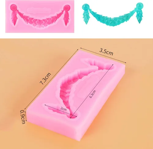Miniatura 4 de Molde de silicona de encaje con estampado de flores en estilo barroco Rainmae para decoración de borde de pastel en filigrana, decoración de Estilo 1