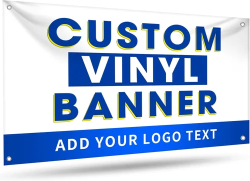 Pancartas y letreros de vinilo personalizados para exteriores, pancarta personalizada con texto y logo para fiestas de cumpleaños, decoración de