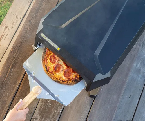 Miniatura 3 de Permasteel Horno de pizza de gas de 12 pulgadas con tapa, horno de pizza para exteriores, horno de pizza de gas portátil para exteriores