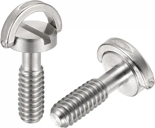 uxcell Tornillo de trípode para cámara, adaptadores de tornillo de montaje macho de 1/4 pulgadas, ranurados de 0.79 pulgadas de longitud para