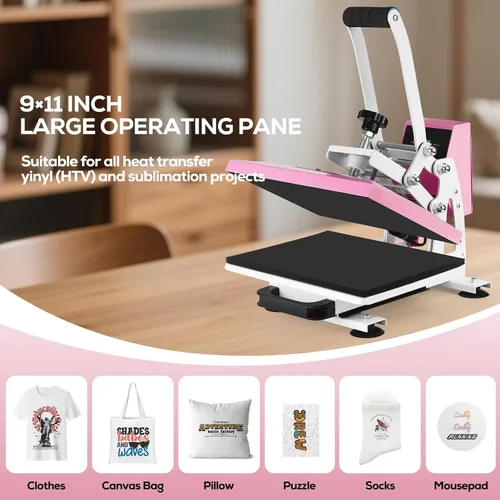 Miniatura 6 de Máquina de prensa de calor de 12 x 10 pulgadas para camisetas, impresora digital de sublimación industrial para transferencia de calor, máquina