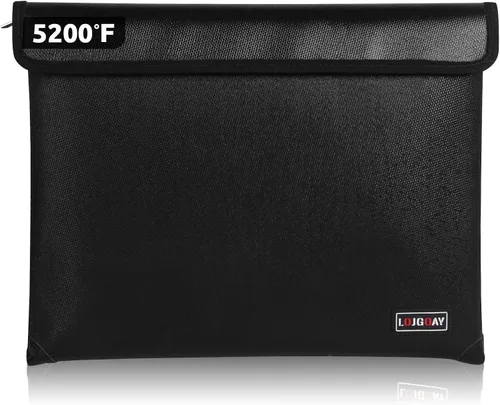 Miniatura 13 de Bolsa de documentos ignífuga, con aislamiento térmico de 5200 °F, bolsa impermeable ignífuga con cremallera, 8 capas de materiales funcionales