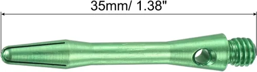 Miniatura 2 de PATIKIL Eje de dardo, rosca mediana 2BA de aluminio Dart Tallos de dardo Accesorios de lanzamiento de montaje para punta de acero Verde