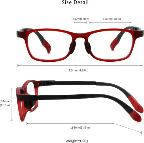 Miniatura 4 de LifeArt Lentes de bloqueo de luz azul para niños, filtran el 85% de la luz azul dañina, antifatiga ocular y borrosa, anteojos para computadora