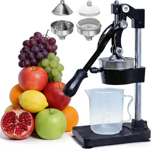 Exprimidor manual de cítricos de hierro fundido para encimera, accesorios reemplazables de doble material, exprimidor de mano resistente para jugo