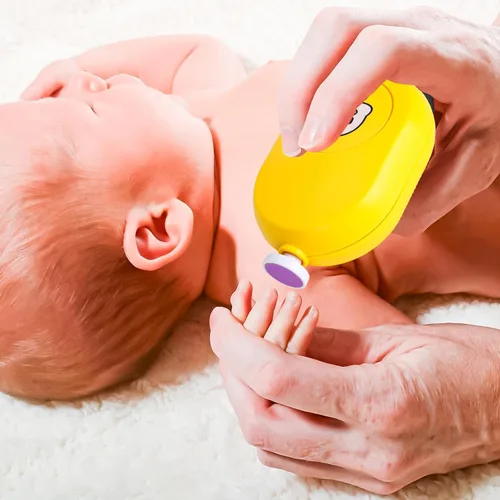 Miniatura 7 de Lima de uñas eléctrica para bebé, recortadora de uñas eléctrica segura y suave con almohadillas intercambiables, lima de uñas de bajo ruido
