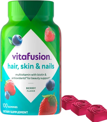 Miniatura 10 de Vitafusion Magníficas vitaminas gomosas multivitamínicas para cabello, piel y uñas, además de biotina y vitaminas antioxidantes C y E, sabor a