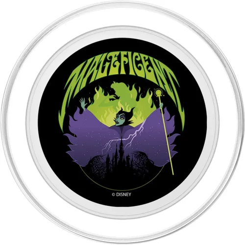 Miniatura 2 de Disney Sleeping Beauty Silouhette Maleficent Rock Theme PopSockets MagSafe PopGrip para iPhone