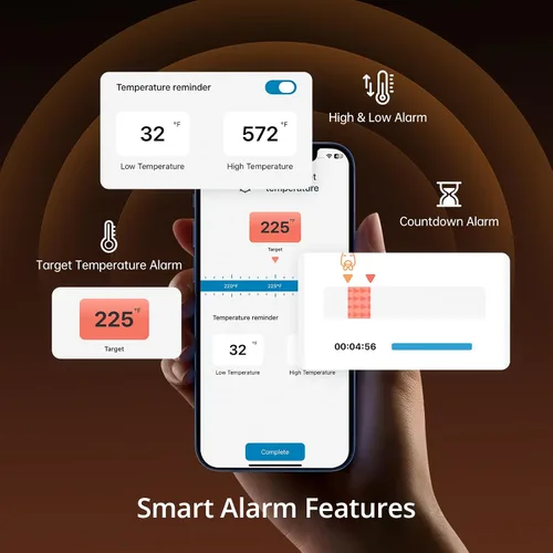 Miniatura 8 de Controlador de temperatura para barbacoa 5G Wi-Fi y Bluetooth INKBIRD, ventilador automático para ahumador con pantalla LCD para parrilla