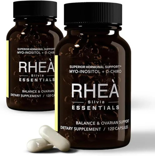 Rhea Myo-Inositol y D-Chiro Inositol Suplemento para Mujeres | Suplementos de fertilidad para el equilibrio hormonal y apoyo a la salud ovárica |