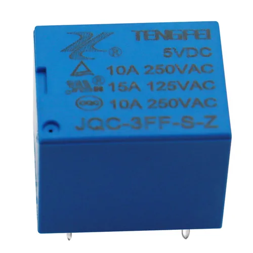 Miniatura 5 de Tnisesm /6 unids DC 5 V bobina SPDT 5 pines mini PCB Power Relay JQC 3FF T73-5P-5V-B