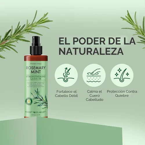 Miniatura 3 de Spray acondicionador de uso continuo - Tratamiento para el cuero cabelludo de romero y menta - Tratamiento anticaspa y para cuero cabelludo seco