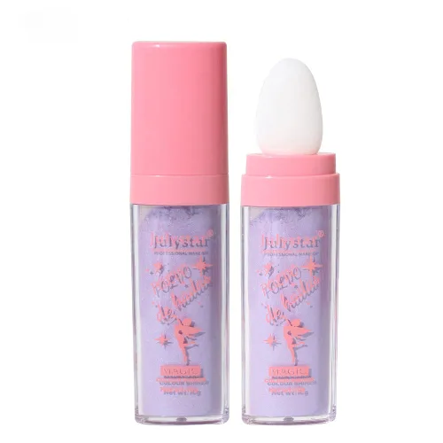 Miniatura 11 de Hightlighter Stick Puff Fairy Highlight Powder Glitter Loose Brush Contorno Shimming for Eyes, Face Body Tiktok Makeup (#01 Blanco), 0.31 onzas