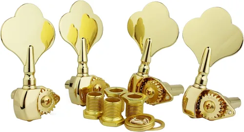 Miniatura 9 de Guyker Cabeza de máquina de bajo eléctrico con marco abierto (2R + 2L) - Afinadores de engranajes con relación 1:20 Claves de afinación con clavijas