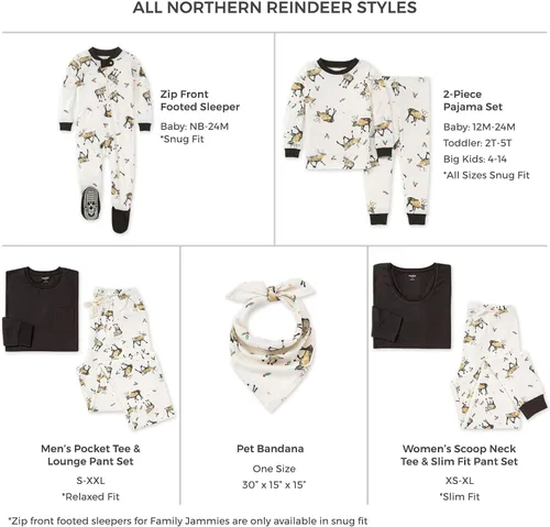 Miniatura 2 de Burt's Bees Baby Pijamas de Halloween y Navidad Pijamas familiares de algodón orgánico a juego para niños pequeños, niños y adultos